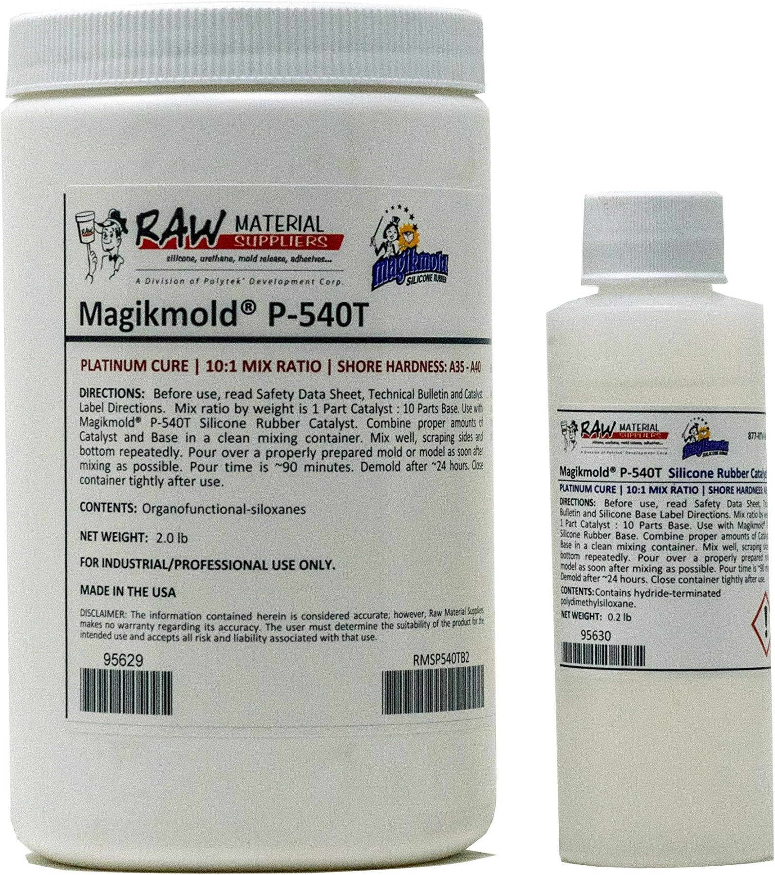 Magikmold® P-540T Translucent Platinum Cure Silicone Rubber Quart Kit 2.2 lb