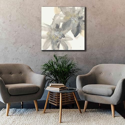 Miniatura 8 de Epic Graffiti 'Flores grises y plateadas II' por Chris Paschke, lienzo giclée, 37 x 37 pulgadas