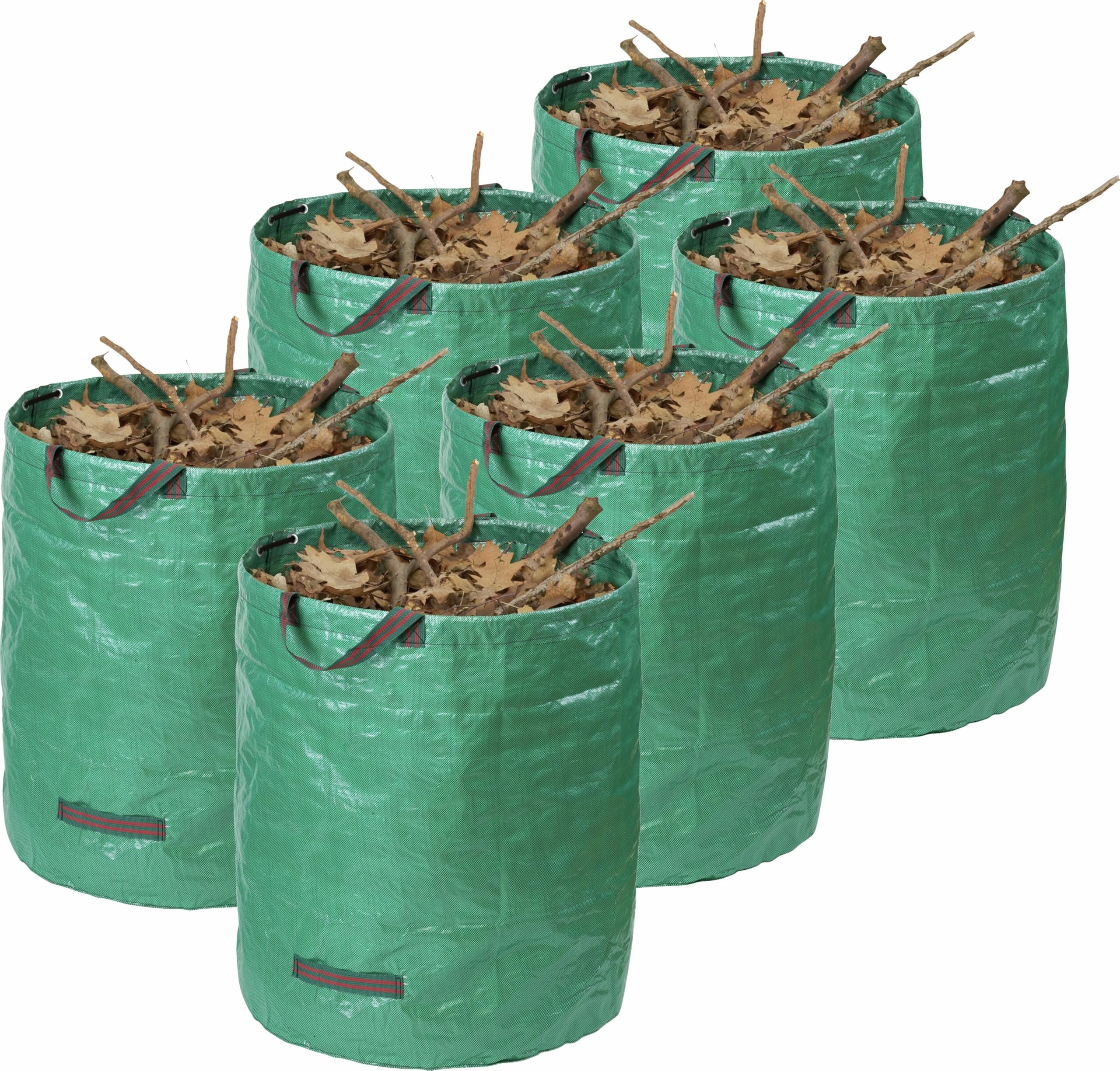 Meister Sacco da giardino 272 litri – 6 pezzi in set – autoportante con manici – sacco per rifiuti da giardino per foglie, taglio verde ed erbacce