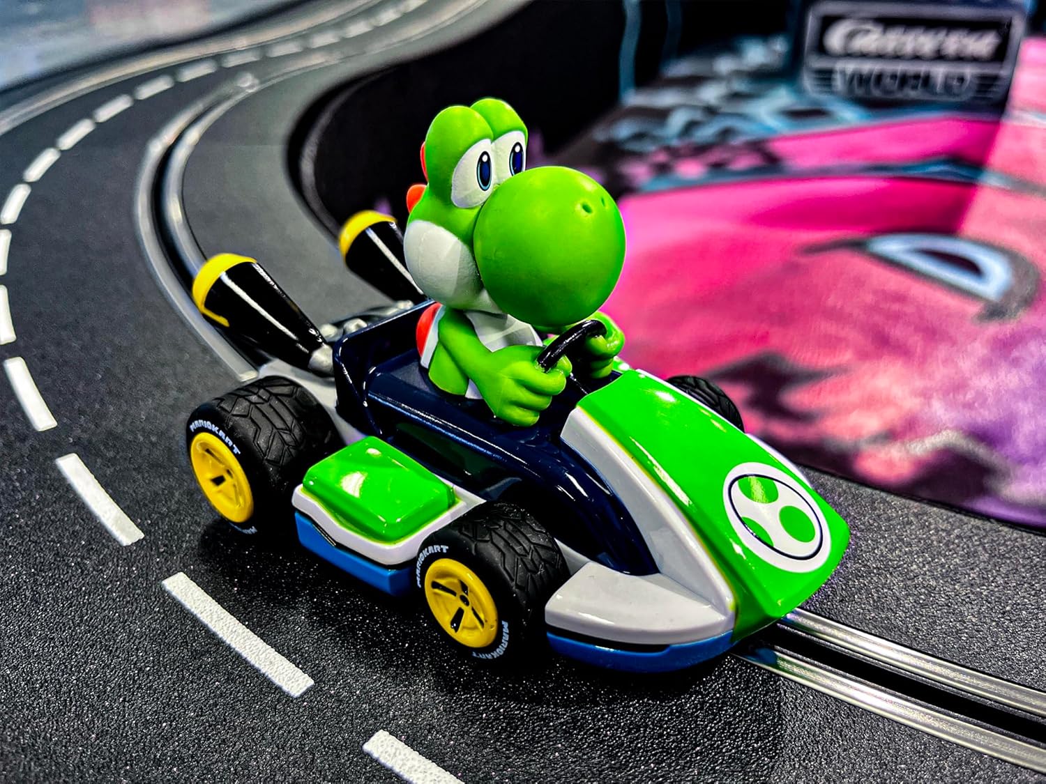 Carrera 31061 Mario Kart Car Yoshi 1:32 Scale Digital Slot Car Racing Vehicle for Carrera Digital Slot Car Race Tracks