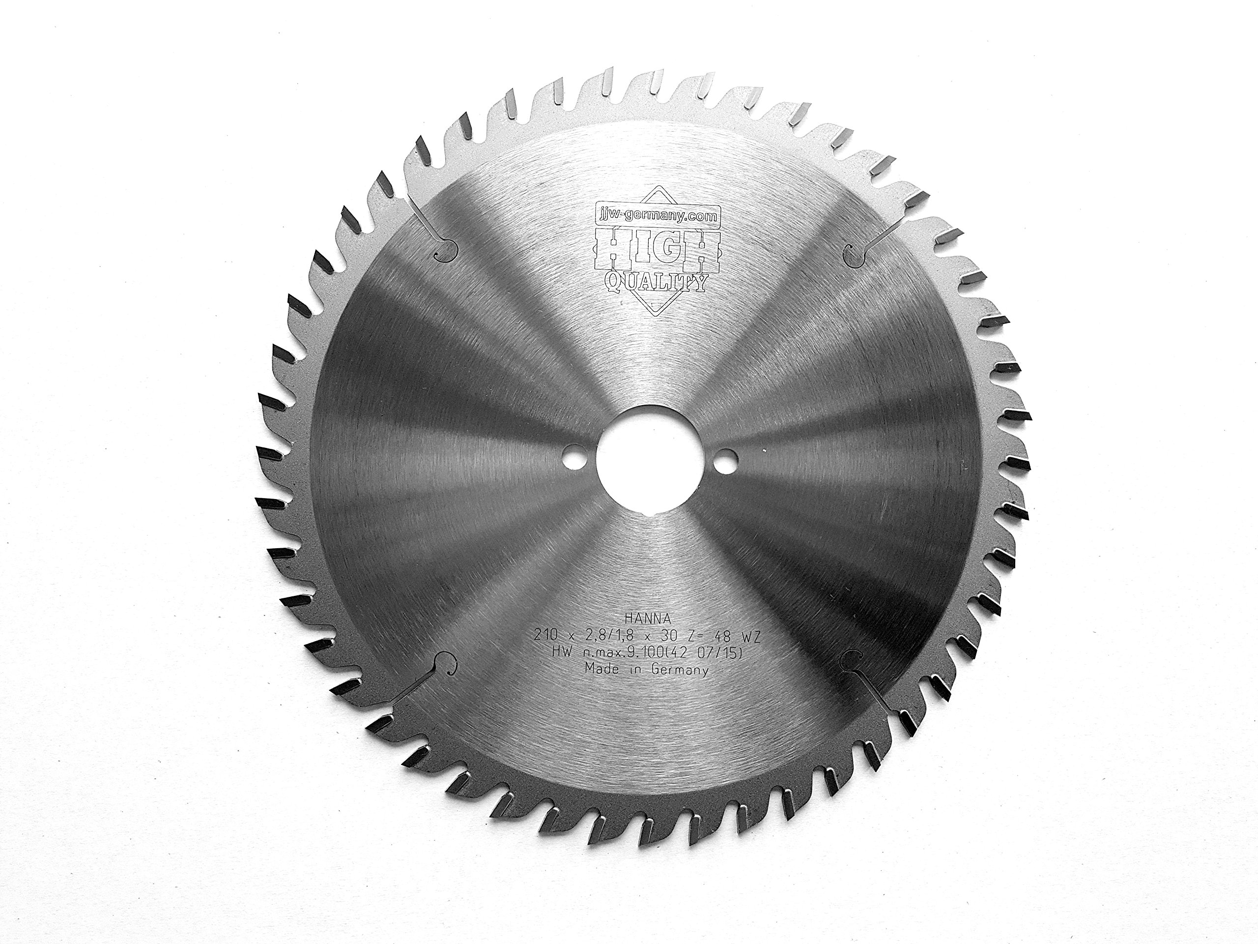 jjw de Alemania HM – Hoja de sierra circular Hanna 210 x 30 z = 48 Wz para sierra circular de mano, 1 pieza, 4250980601896