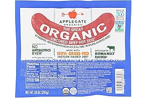 Applegate Organic Beef Hot Dogs: Uncured, Fat-Free, Flavorful