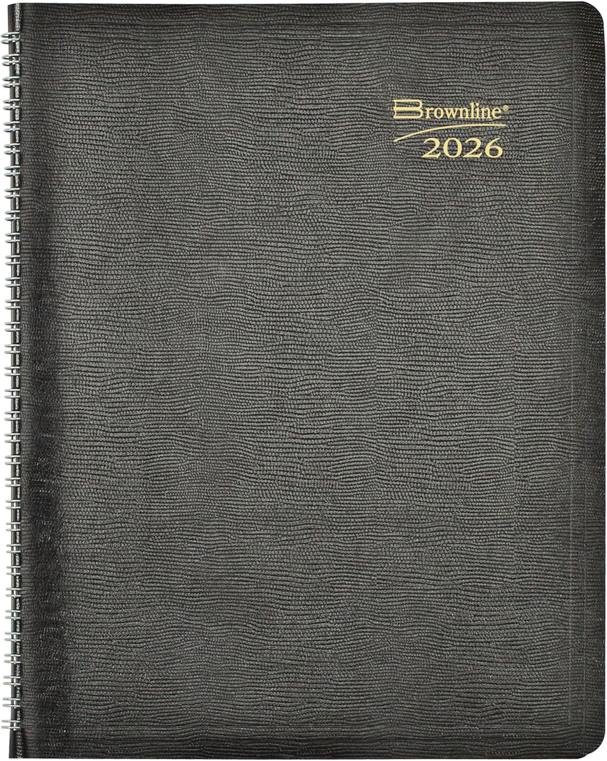 Brownline® 2026 Essential Monthly Planner, 14 Months, December 2025 to January 2027, Twin-Wire Binding, 11" x 8.5", Black (CB1262.BLK-26)