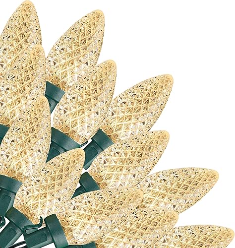 Miniatura 14 de Dazzle Bright - Luces de Navidad C9 inteligentes para exteriores, 100 LED, 66 pies, tira de luces RGB con control remoto, control por aplicación,