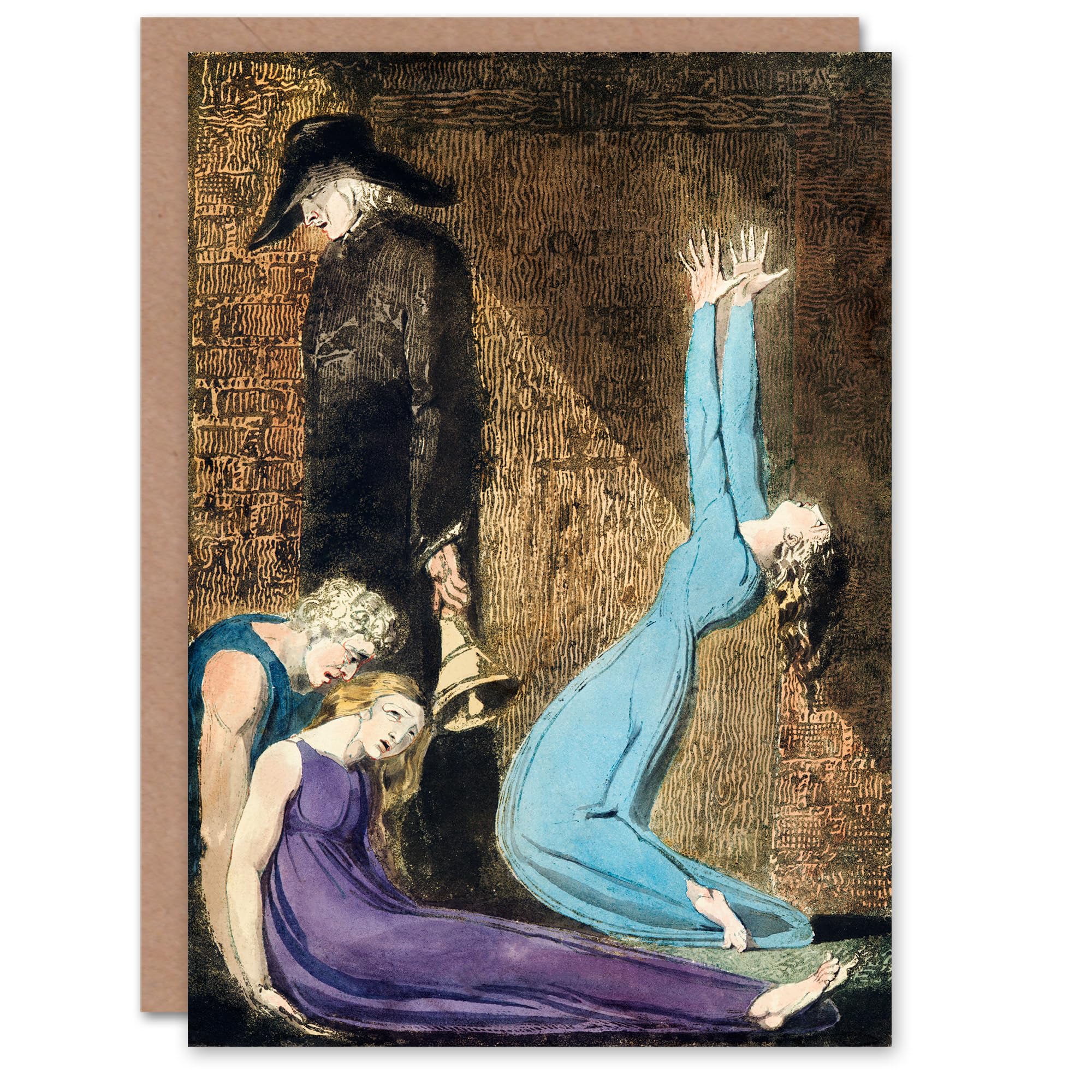 Artery8 William Blake Art Card Supine Woman Man With Bell A Prophecy Painting