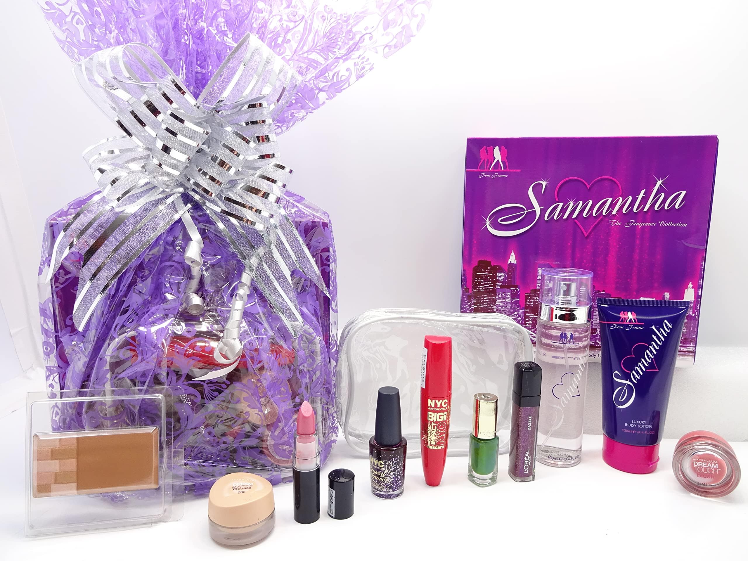 Beauty Gift Hamper For Women, Samantha 2pc Perfume Set, 8pc Make Up Lot Gift Wrapped
