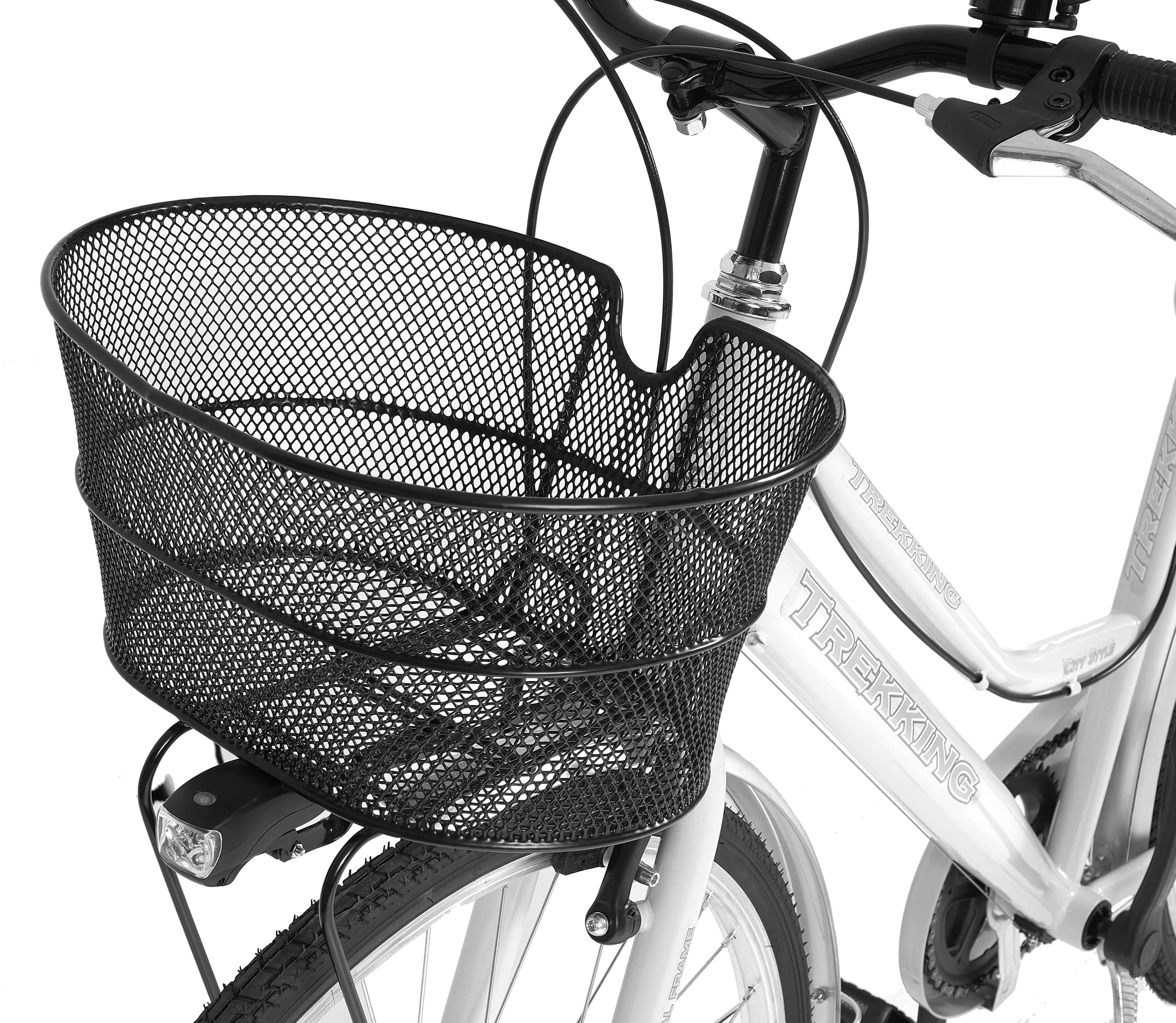 MADICKS Bicicletta Donna da Passeggio Olanda Misura 28 Bici da città Vintage retrò con Cestino Bianca Con Cambio