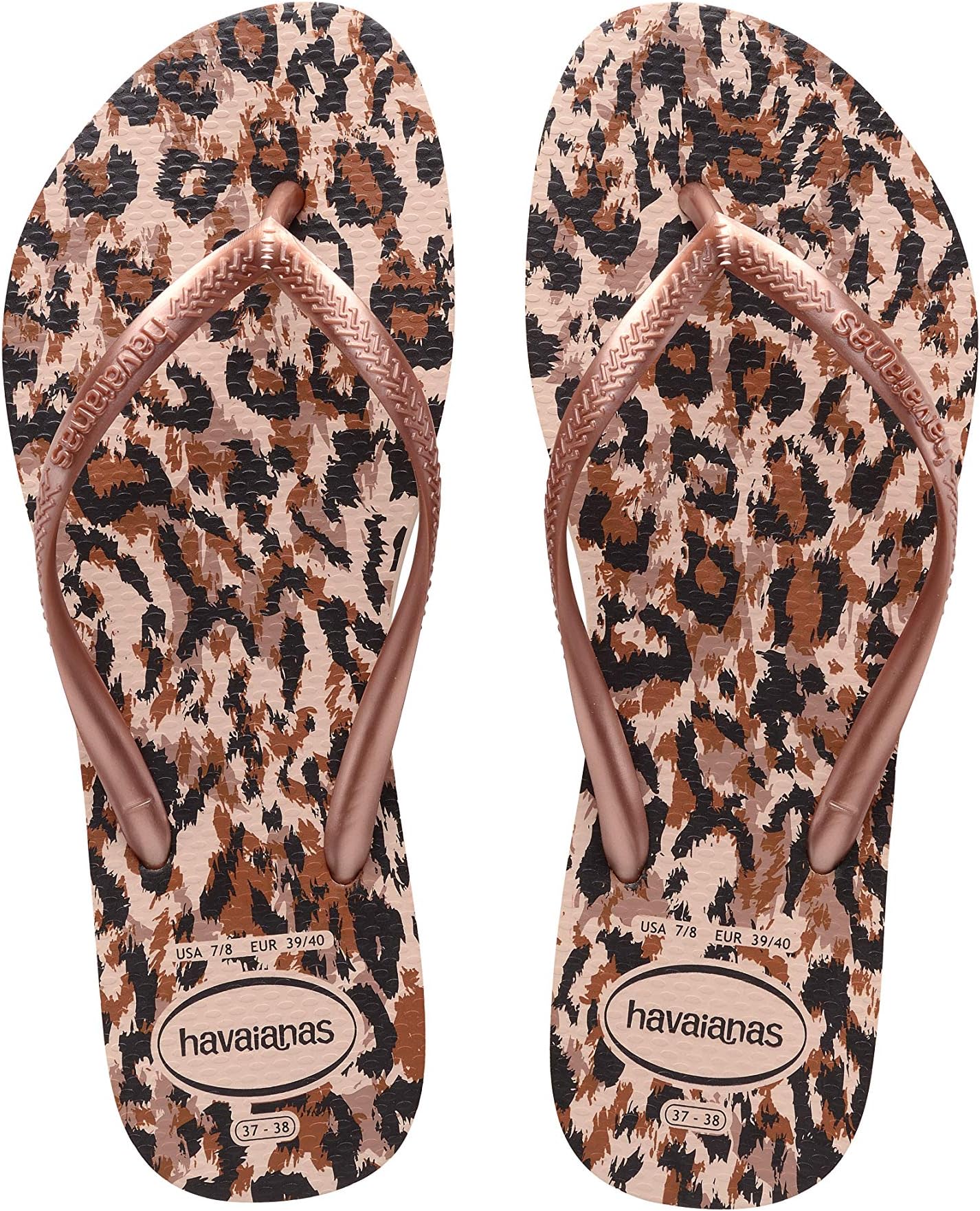 Havaianas Kids HAV Slim Animals Sand Grey Golden Flip Flops