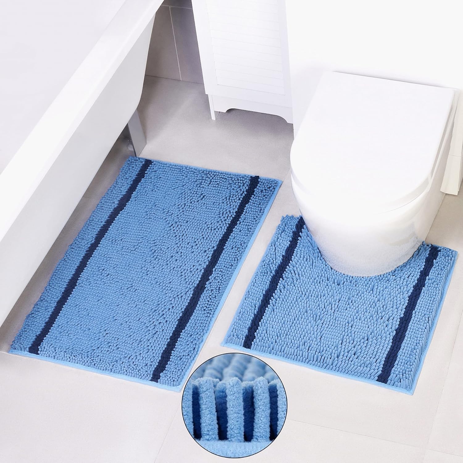Buy Plushlynx Bathroom Mats Sets 2 Pieces Non Slip Bath Mat for