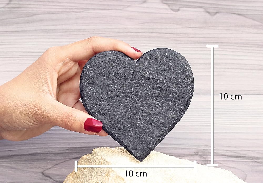 10 X Schieferherz 10 X 10 Cm Mit Oder Ohne Lochung Amazon De Handmade Produkte