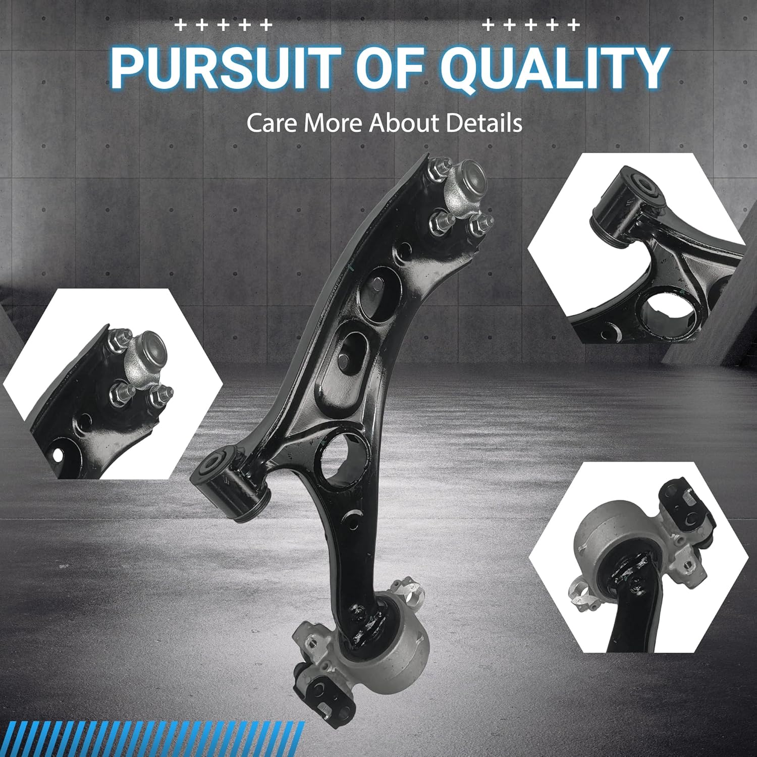 Front Suspension Control Arm Kit Compatible with 2017-2021 Honda CR-V Lower Control Arm, Outer and Inner Tie Rod Ends, Sway Bar Links