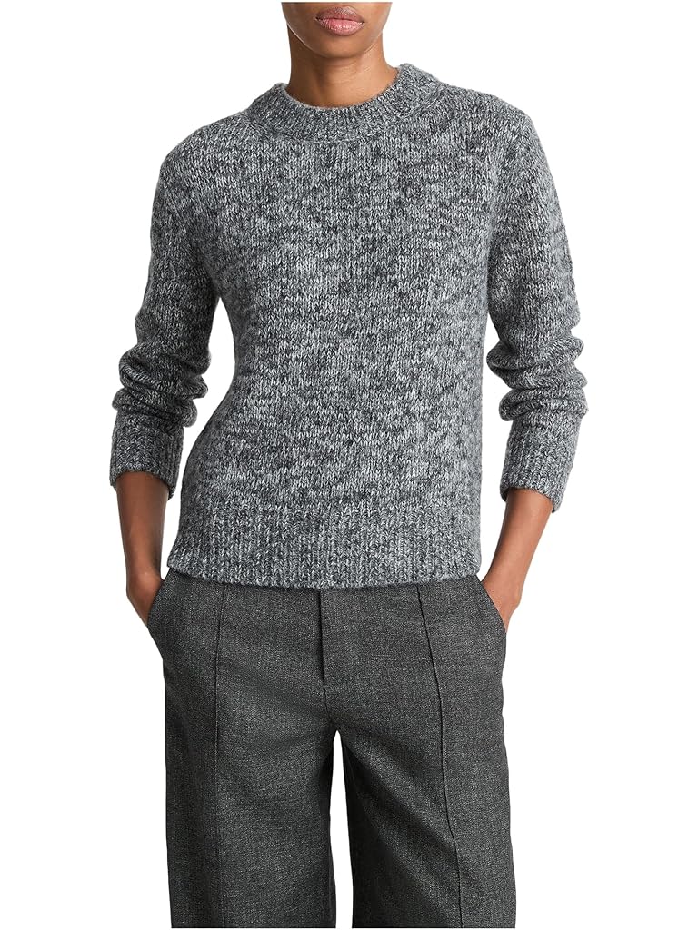 Gray Vince Marled Crew Neck Sweater