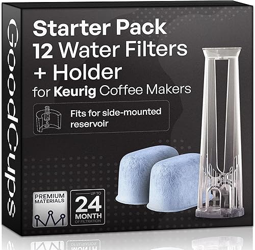 Water Filter Holder and 12 Water Filters for Keurig K-Supreme, K-Slim, K-Express, K-Select, K-Classic, K-Duo Plus, K-Elite, K-Iced, K-Cafe - for Use