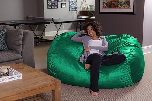 Miniatura 2 de Puf grande de 6 pies Sofa Sack Bean Bags, Microfibra, Aqua Marine