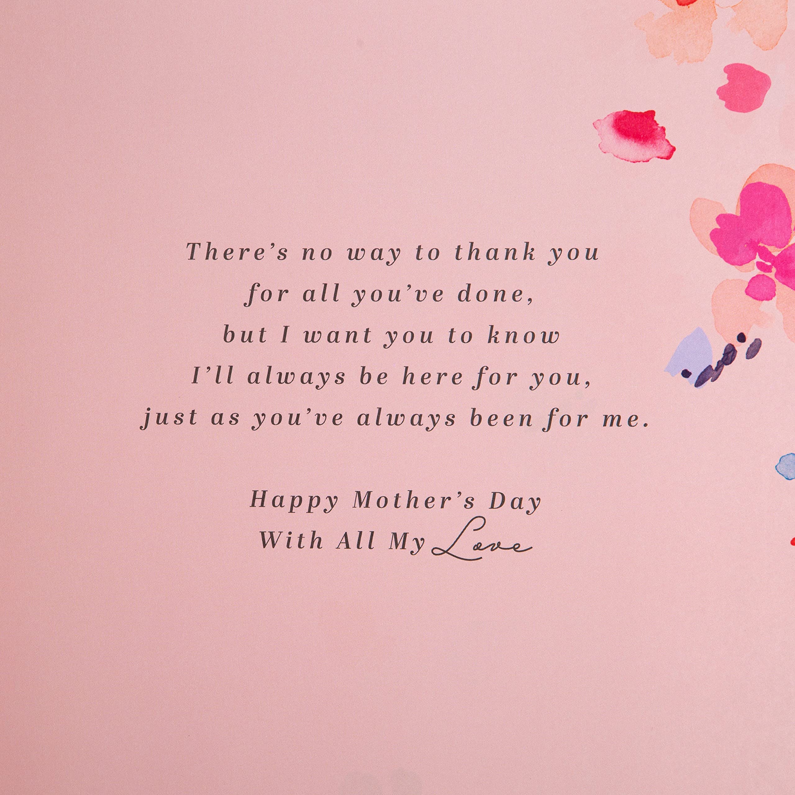 Hallmark Mothers Day Card for Mum - Classic Floral Heart Design, Pink, 30.5 cm by 20.9 cm, 30.5 cm by 21.9 cm - Image 4