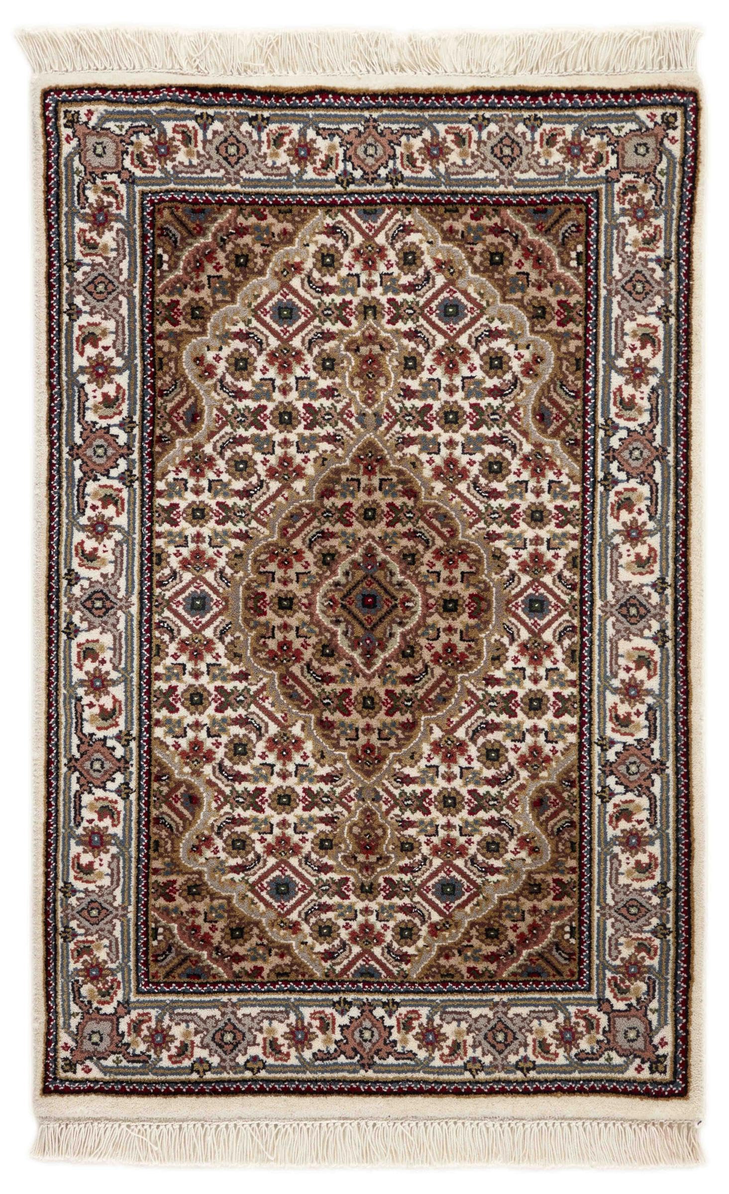 Tapis d'Orient Indo Tabriz en laine noué à la main - Dimensions 61x94 cm