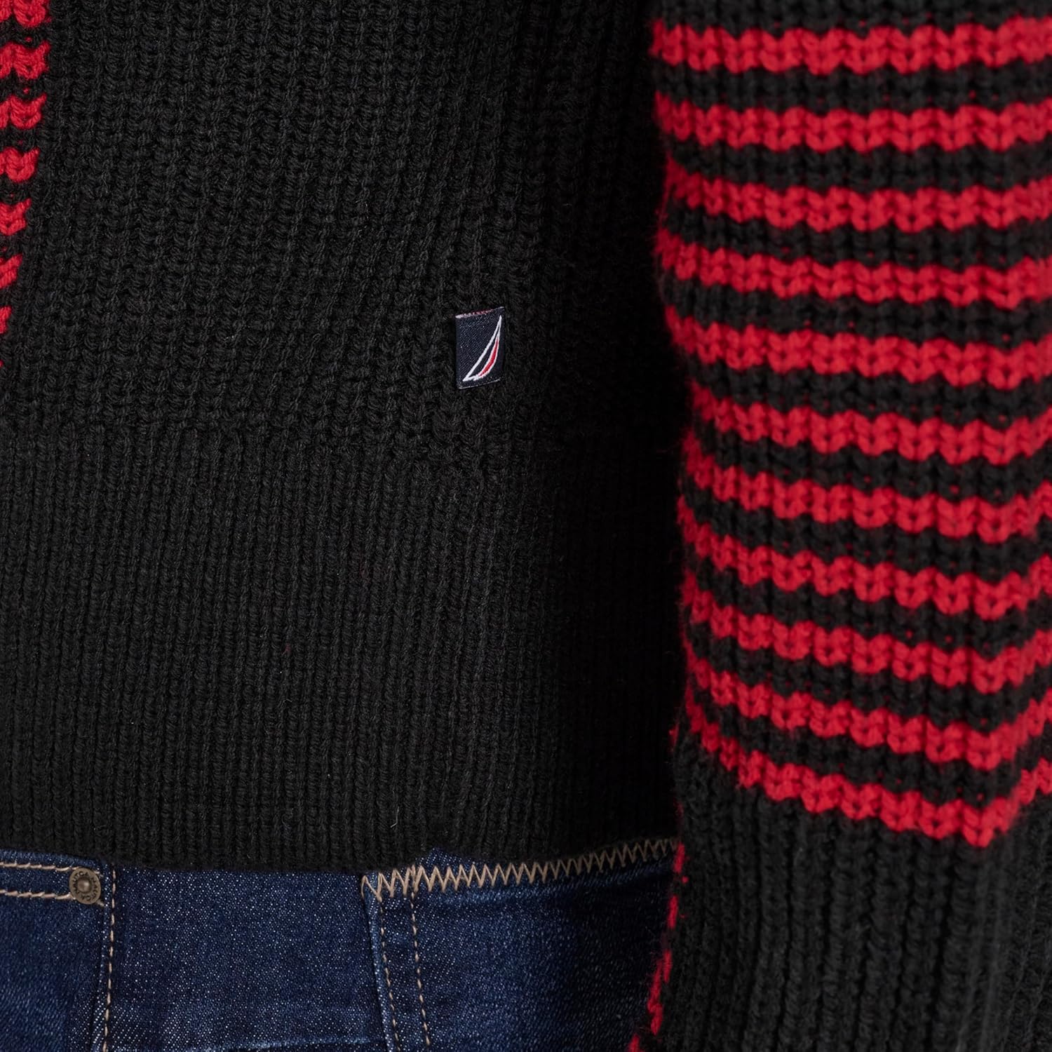 Nautica Womens Buffalo Check Warm Cowl Neck Pullover - Image 6