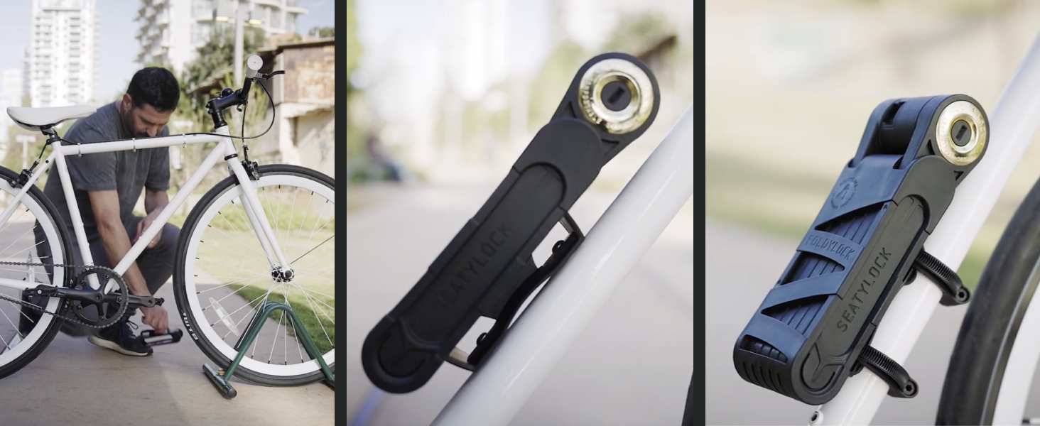 Amazon.com : Seatylock FoldyLock Mini Bike Lock Mount Carrying