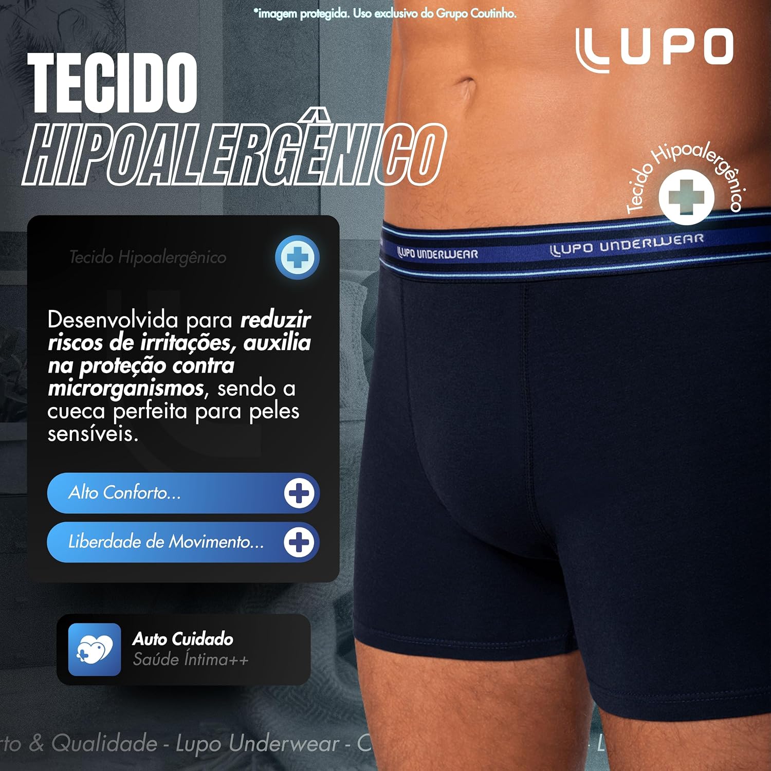 Kit 4 Cuecas Lupo Masculinas Boxer Algodão Macio Confortável Original Kit 4 Cuecas Lupo Masculinas Boxer Algodão Macio Confortável Original