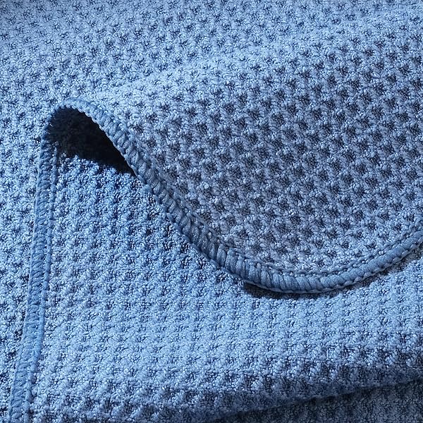 Polyte - 12 torchons de Cuisine en Microfibres Premium - Tissu alvéolé - Bleu foncé/Gris/Blanc cassé - 40 x 71 cm - 5