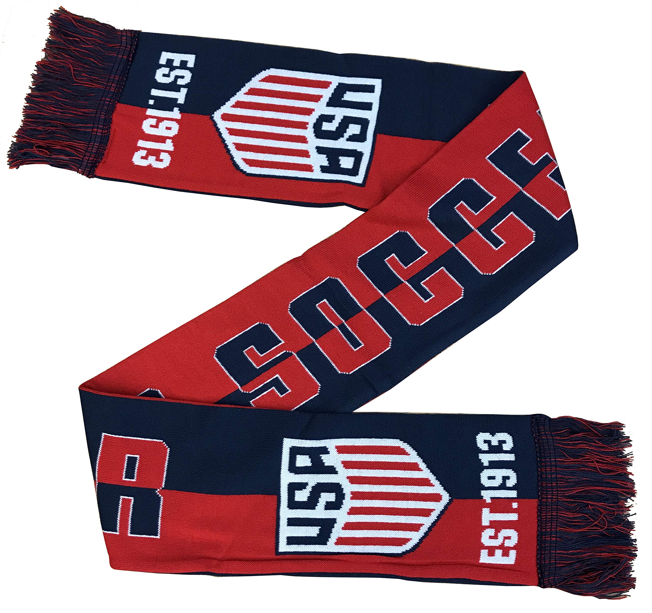 Icon Sports Women's U.S. Soccer Team Reversible Knit Scarf, Blue, One Size