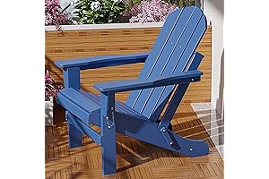 Adirondack Patio Chairs, Folding Plastic Adirondack Chair for Outside, Weather Resistant All-Weather Patio Lawn Chair