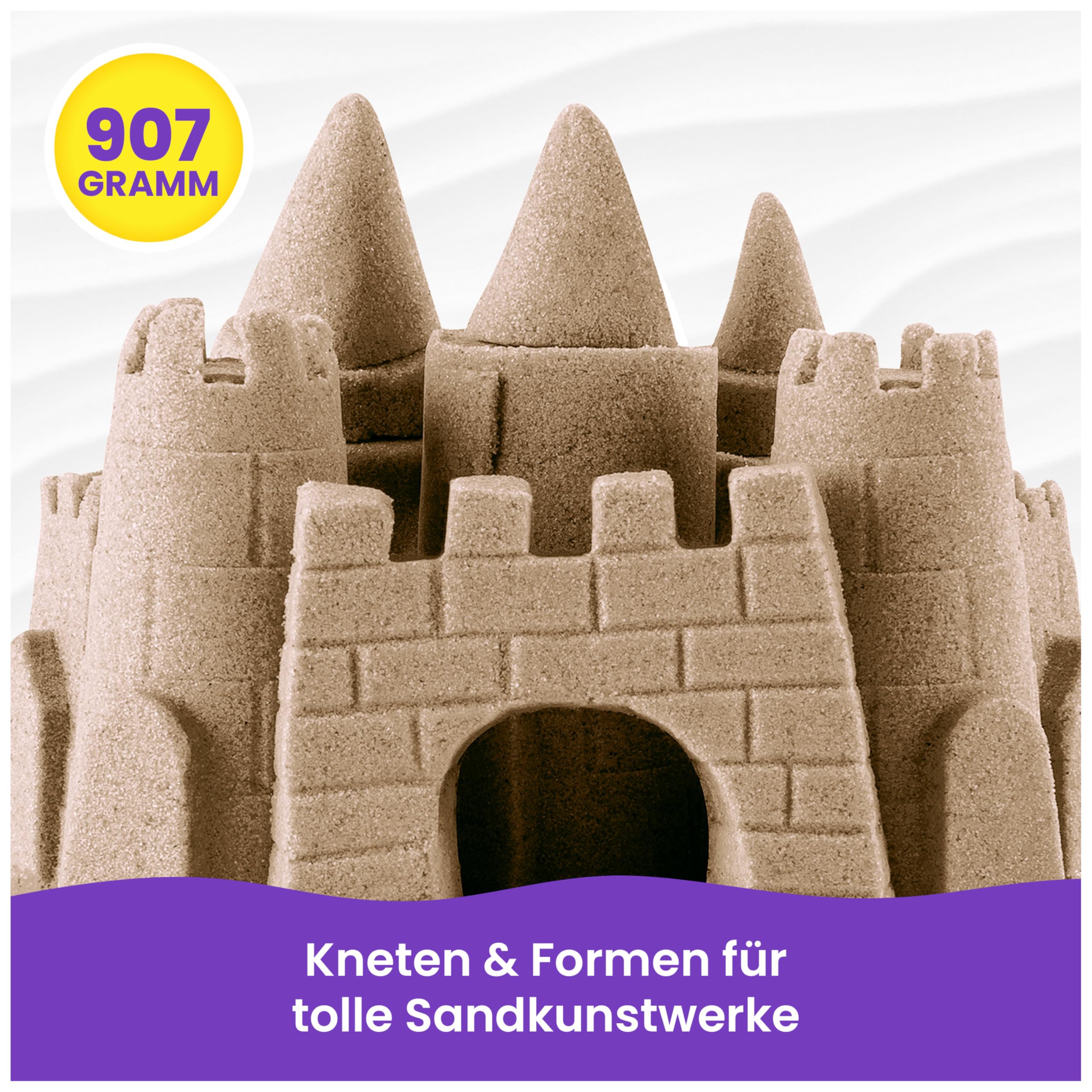 Besuche den Kinetic Sand- Kinetic Sand - 907 g Braun im Beutel, original kinetischer Sand aus Schweden für kreatives Indoor-Sandspiel, erfüllt alle gesetzlichen Anforderungen, fördert die Feinmotorik, für Kinder ab 3 Jahren in use