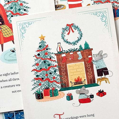 Miniatura 6 de Hallmark 'Twas the Night Before Christmas - Surtido de tarjetas con caja de recuerdo (12 tarjetas con sobres)
