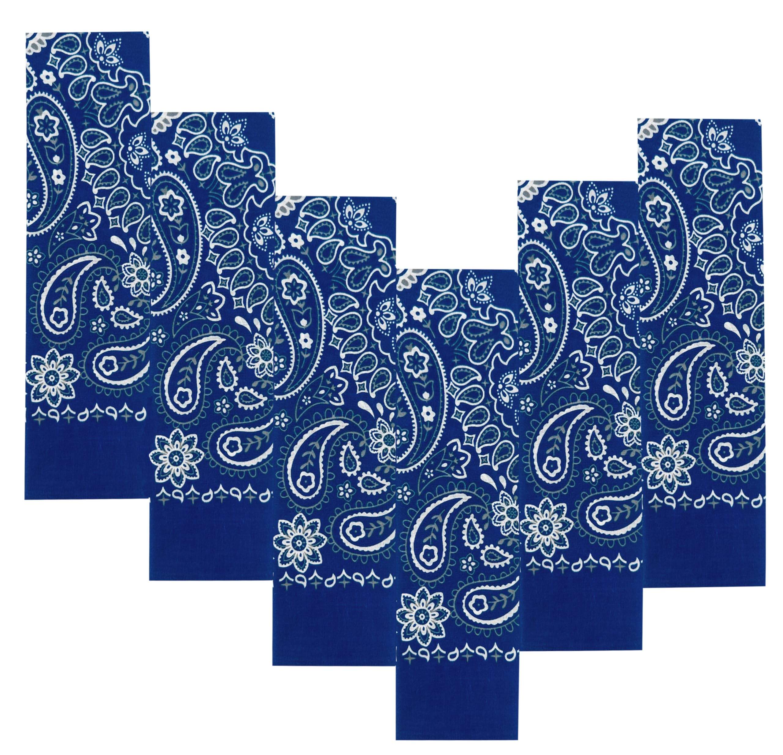 Every-ville Cotton Bandana Handkerchief for Men &amp; Women, 6 Pack