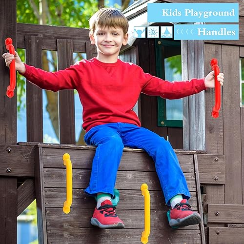 Miniatura 6 de 4 piezas de asas de seguridad para parque infantil, barras de agarre para patio de juegos, accesorios para patio trasero, casa de juegos, casa de