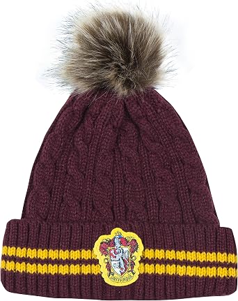 Cinereplicas - Harry Potter - Pom Pom Beanie - Officially Licensed - Gryffindor - Red & Yellow