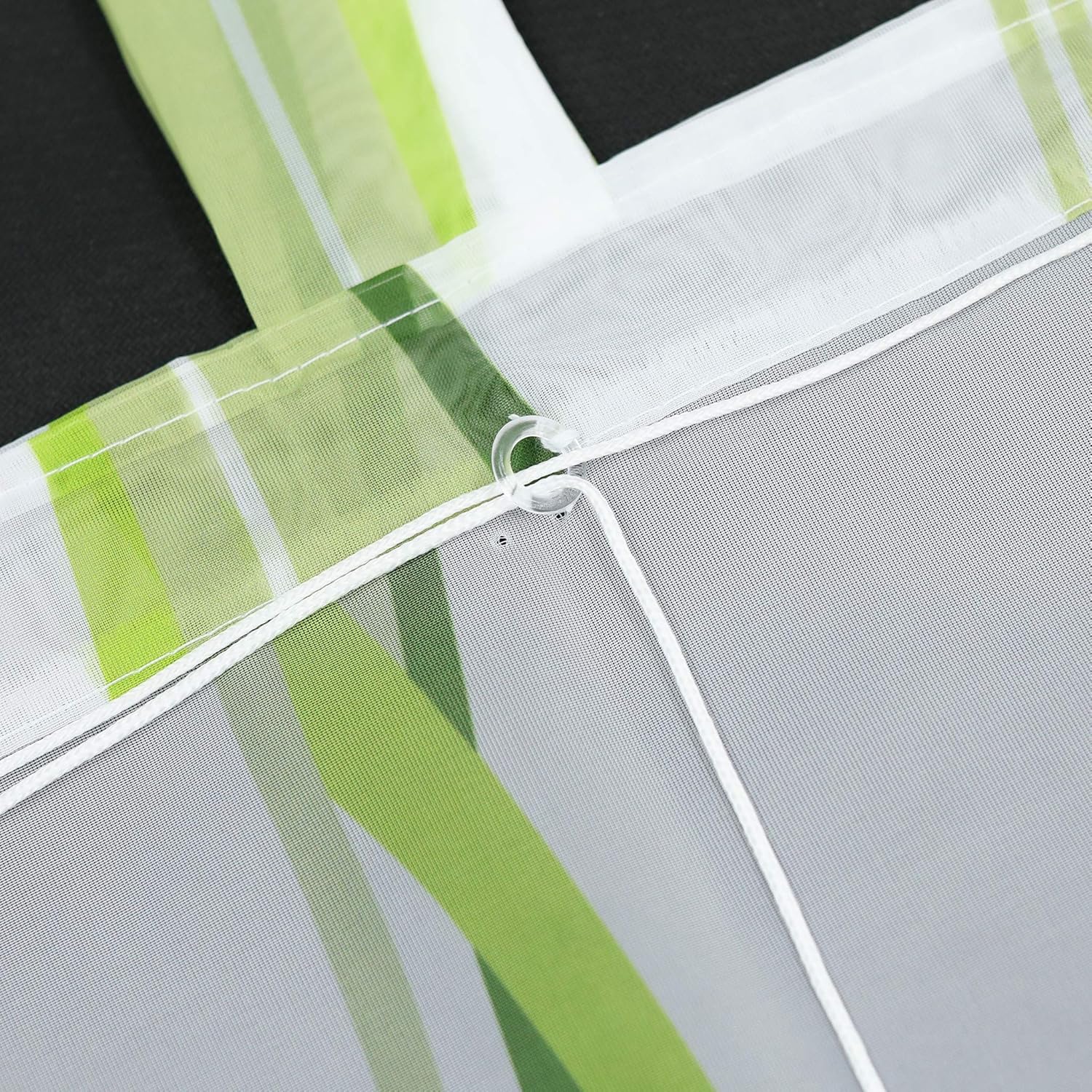 ESLIR Roman Blind with Eyelets, Kitchen Roman Curtains, Transparent Tab-Top Roller Blind Curtains with Wave Print - Image 3