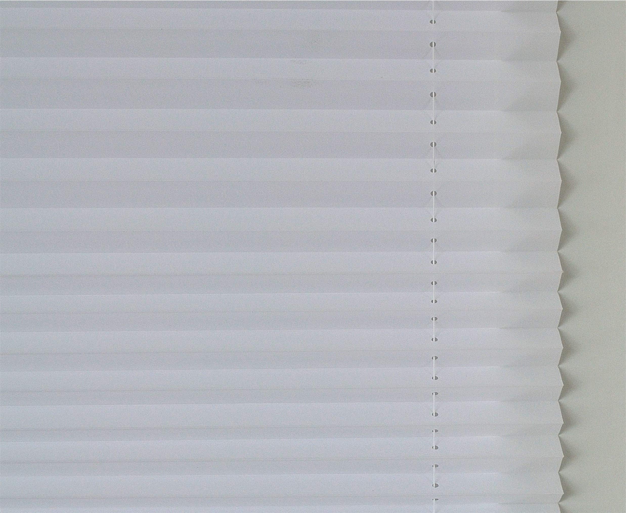 Kutti Tenda plissettata Riva bianca, 80 x 210 cm, tenda avvolgibile senza fori, protezione solare e da sguardi indiscreti, montaggio senza attrezzi, semitrasparente, poliestere