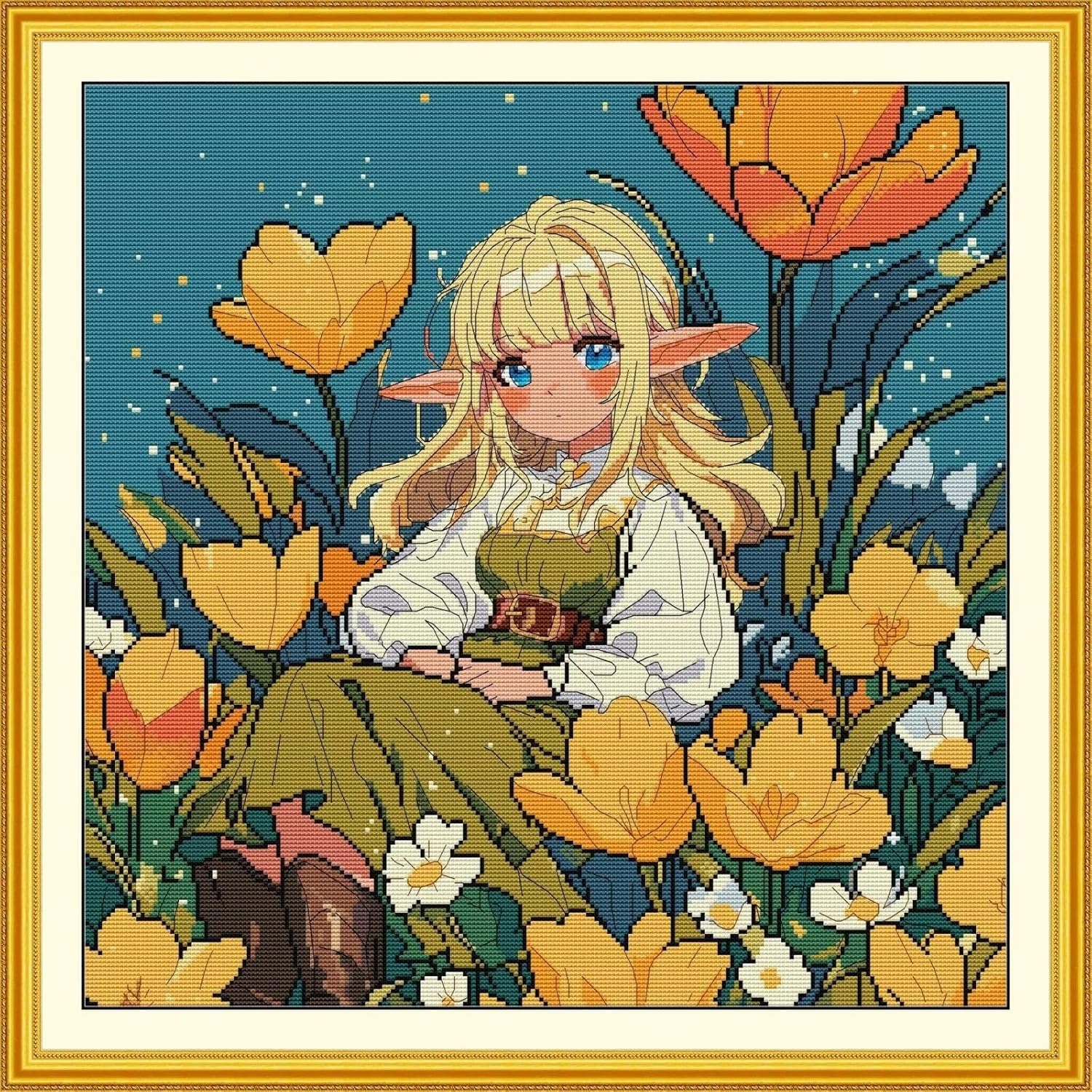 Cross Stitch Kits for Adults Full Range of DIY Stamped Cross Stitch Kits Wizard Pattern for Gift and Home Decor 14CT 2 Strands18.5×18.5 inch