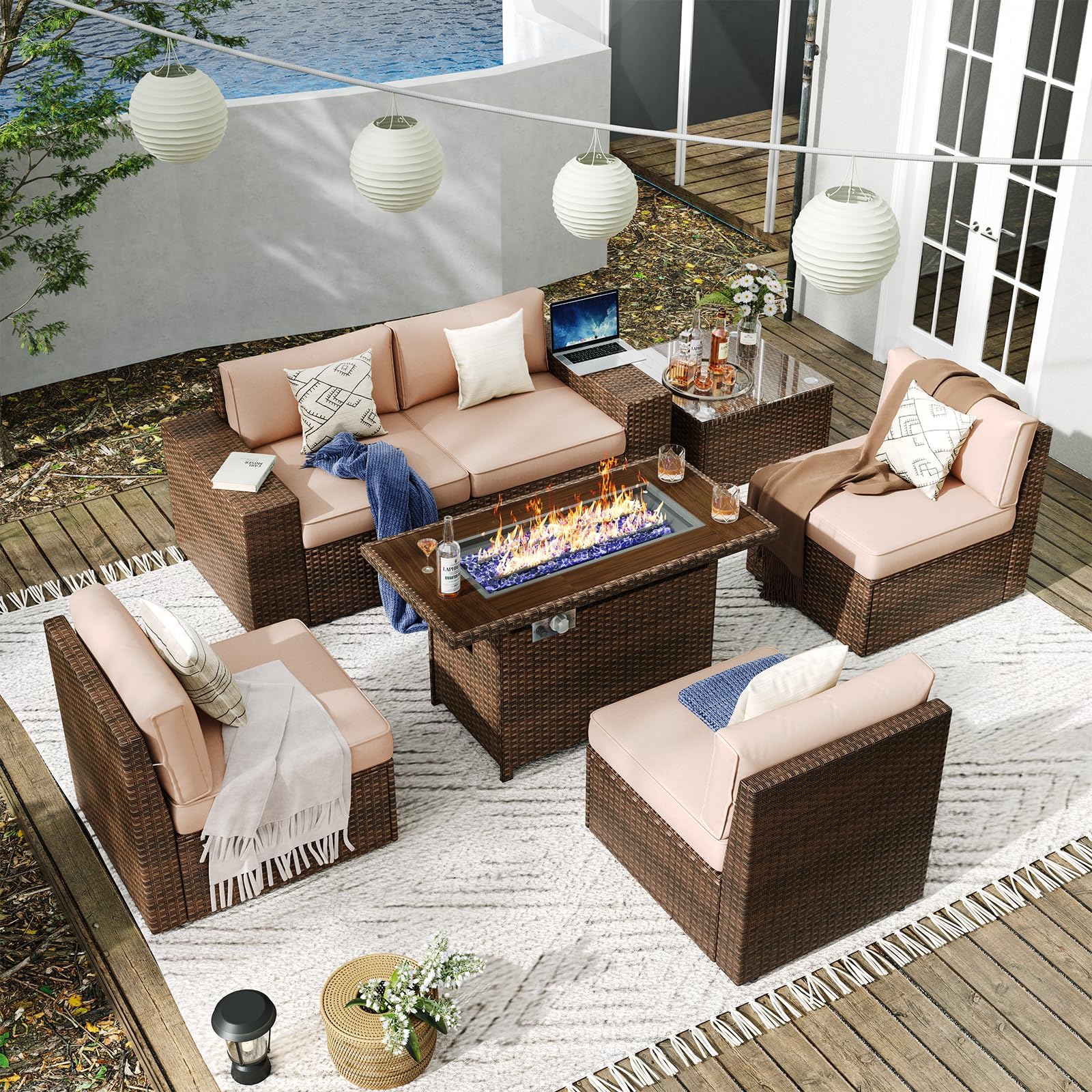 Patio Sectional Home Depot Rattan Patio Furniture Patio Sofa