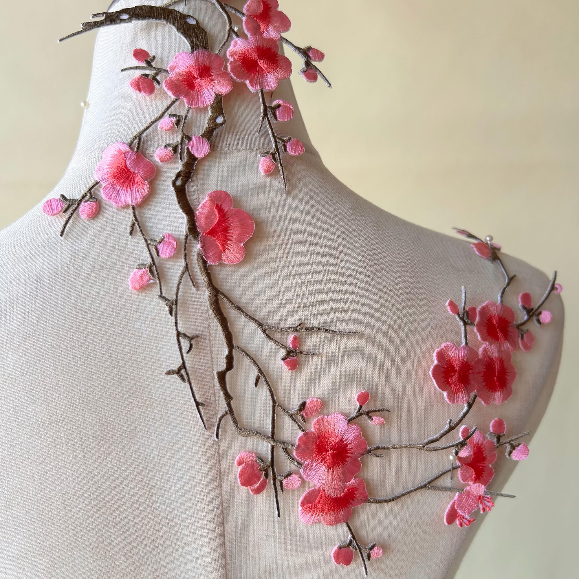 Amazon.com: Iron on Blossom Plum Applique Patch Embroidery Flower