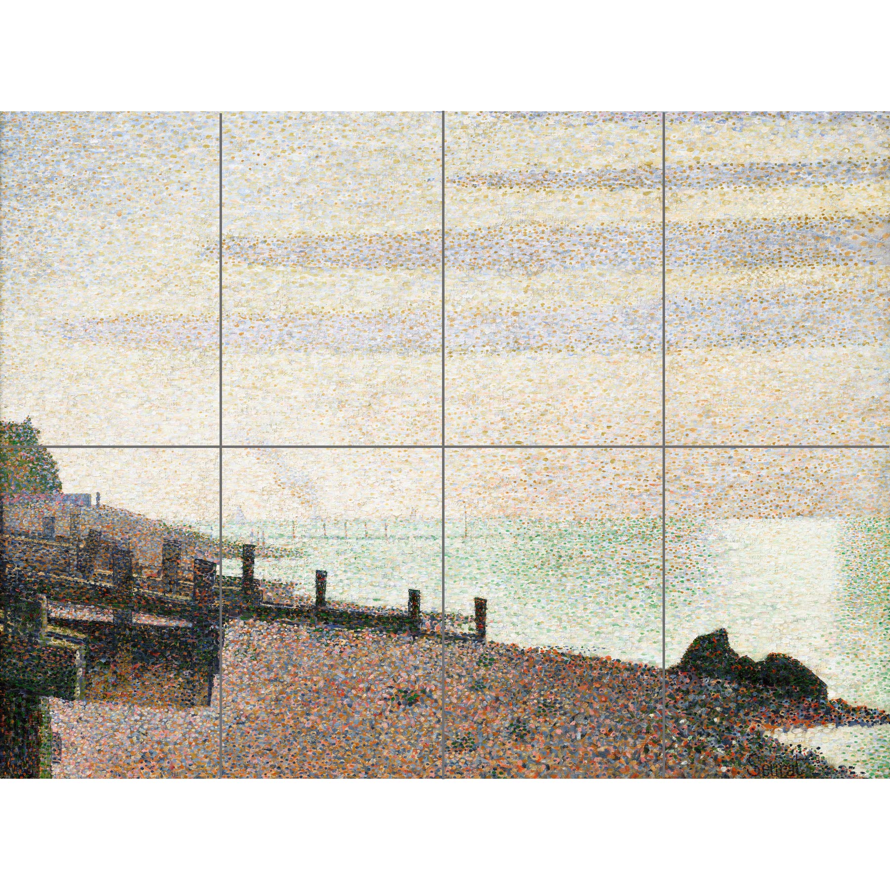 Artery8 Georges Pierre Seurat Honfleur Un Soir Embouchure De La Seine XL Giant Panel Poster (8 Sections)