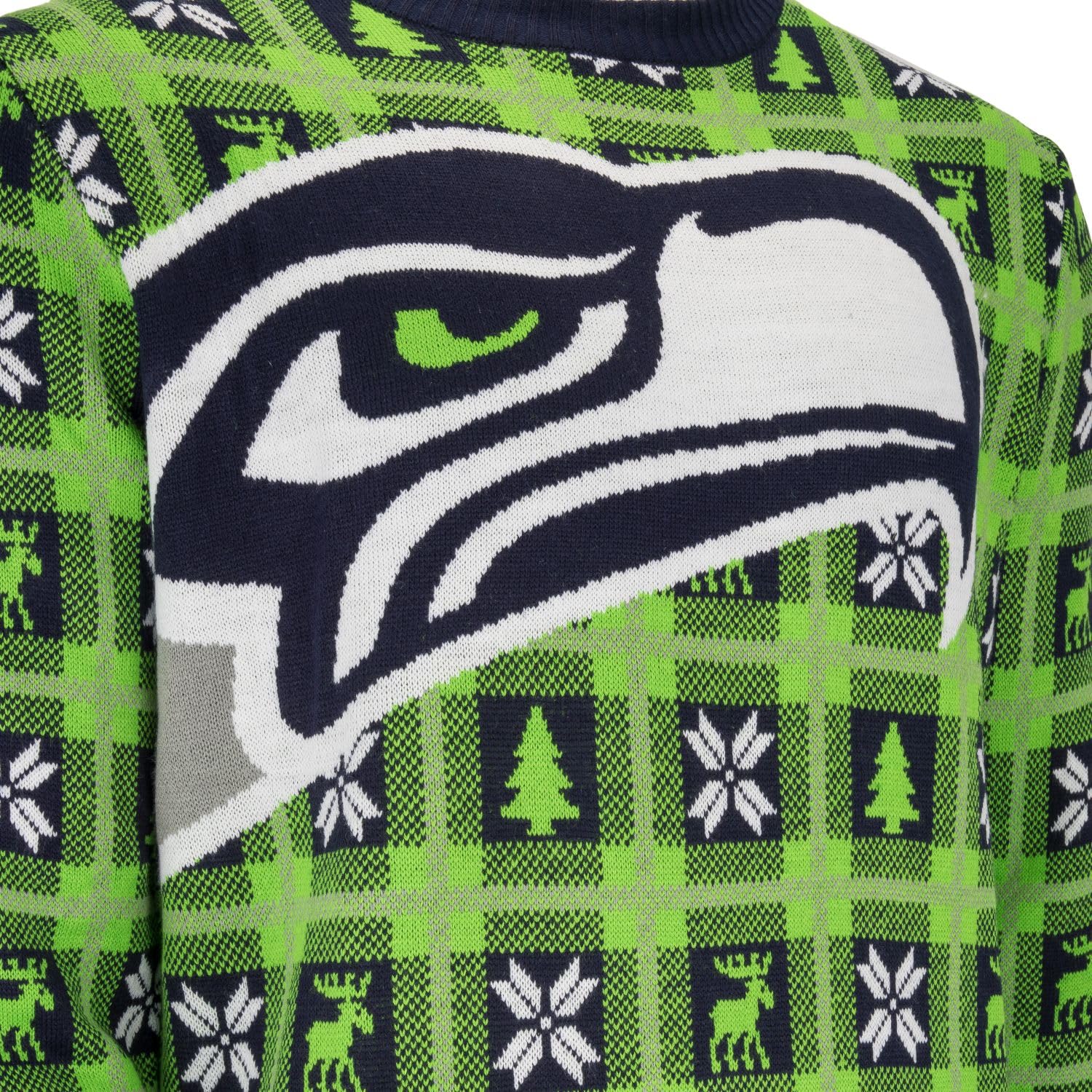 FOCO NFL Ugly Sweater Xmas Strick Pullover - Seattle Seahawks