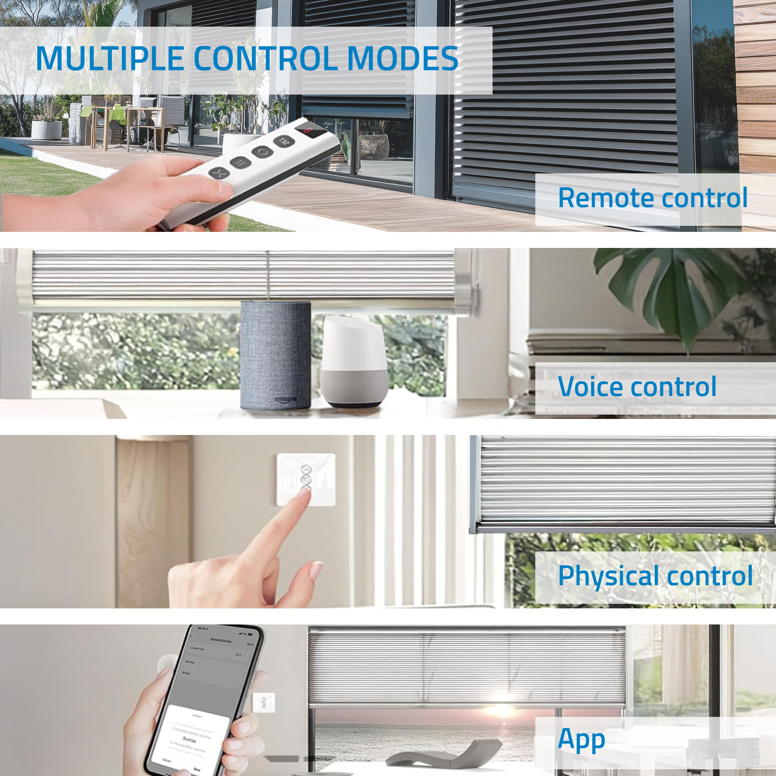 NIVIAN Controlador WiFi para Motor de Persianas con Mando RF. Control Remoto App Tuya. Interruptor Persiana WiFi Programación Horaria, Temporizador y Medición de Consumo. Compatible con Alexa y Google