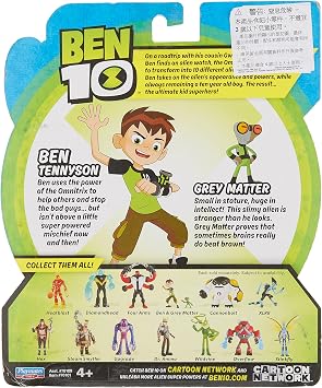 Cartoon Network Ben 10 Reboot Series 4 Basic Figure Ben Tennis & Grey Matter / CARTOON NETWORK 2017 BEN10 REBOOT 4' BASIC BEN TENNYSON & GREY MATTER Parallel Import Product CN Anime Overseas Ben:10 Alien Hero