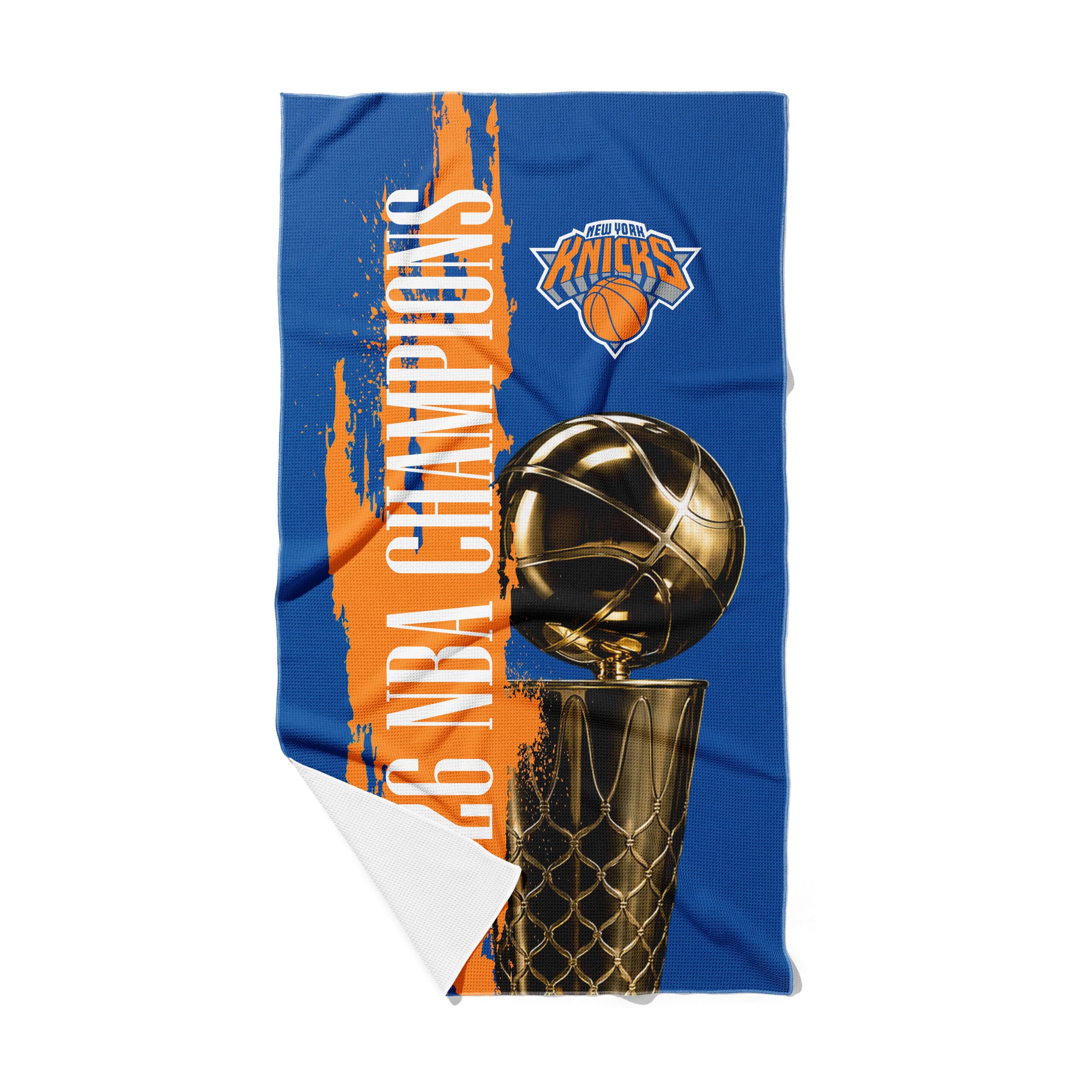 Northwest Blue New York Knicks 2026 Nba Champions Exalted Beach Towel 35X60 Inches