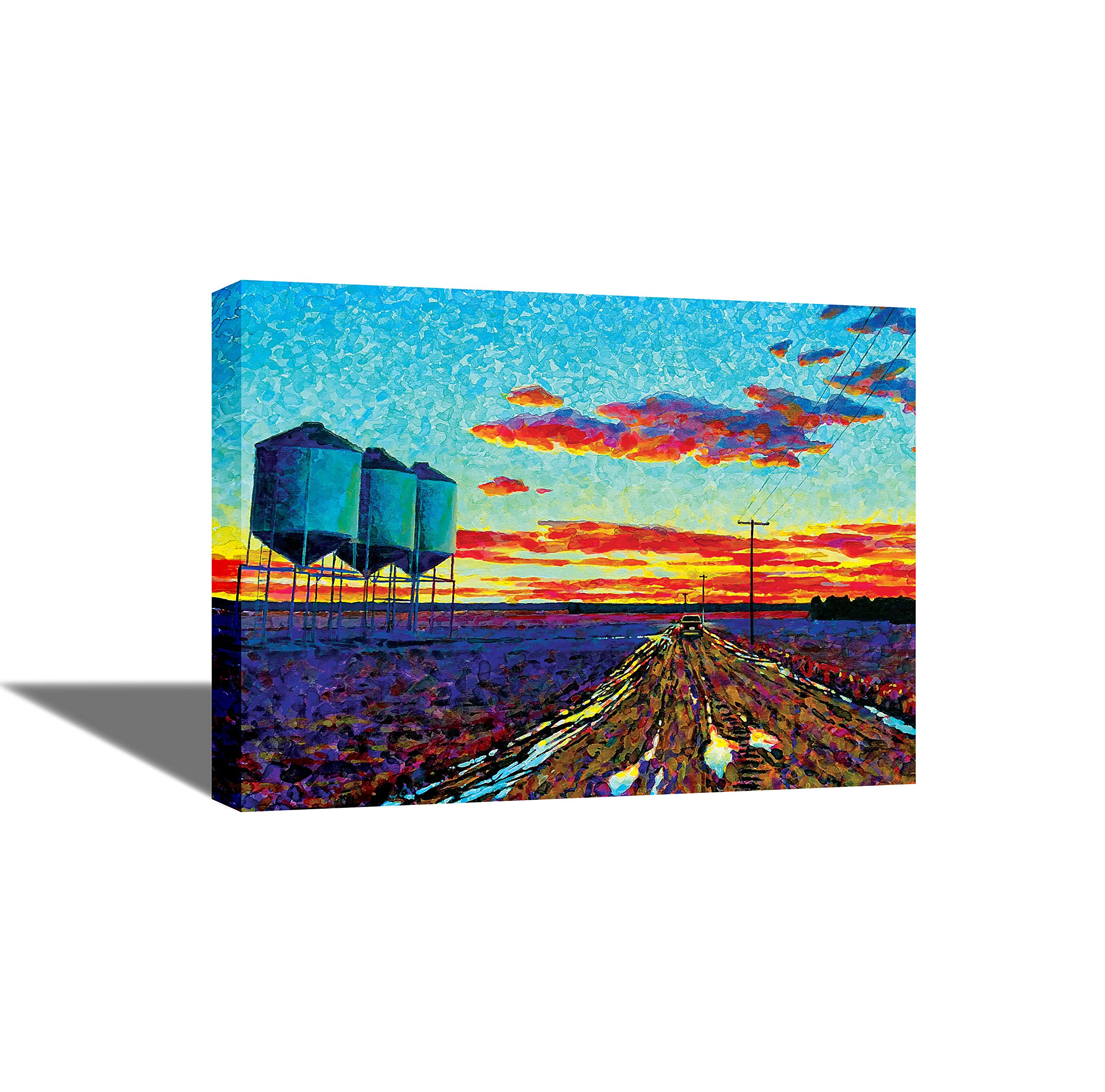 Tamatina Framed Canvas Gallery Wrap Framed Painting | A Mud Way | Home Decorative Gift Item |Frame Size - 24X18 Inches.z85