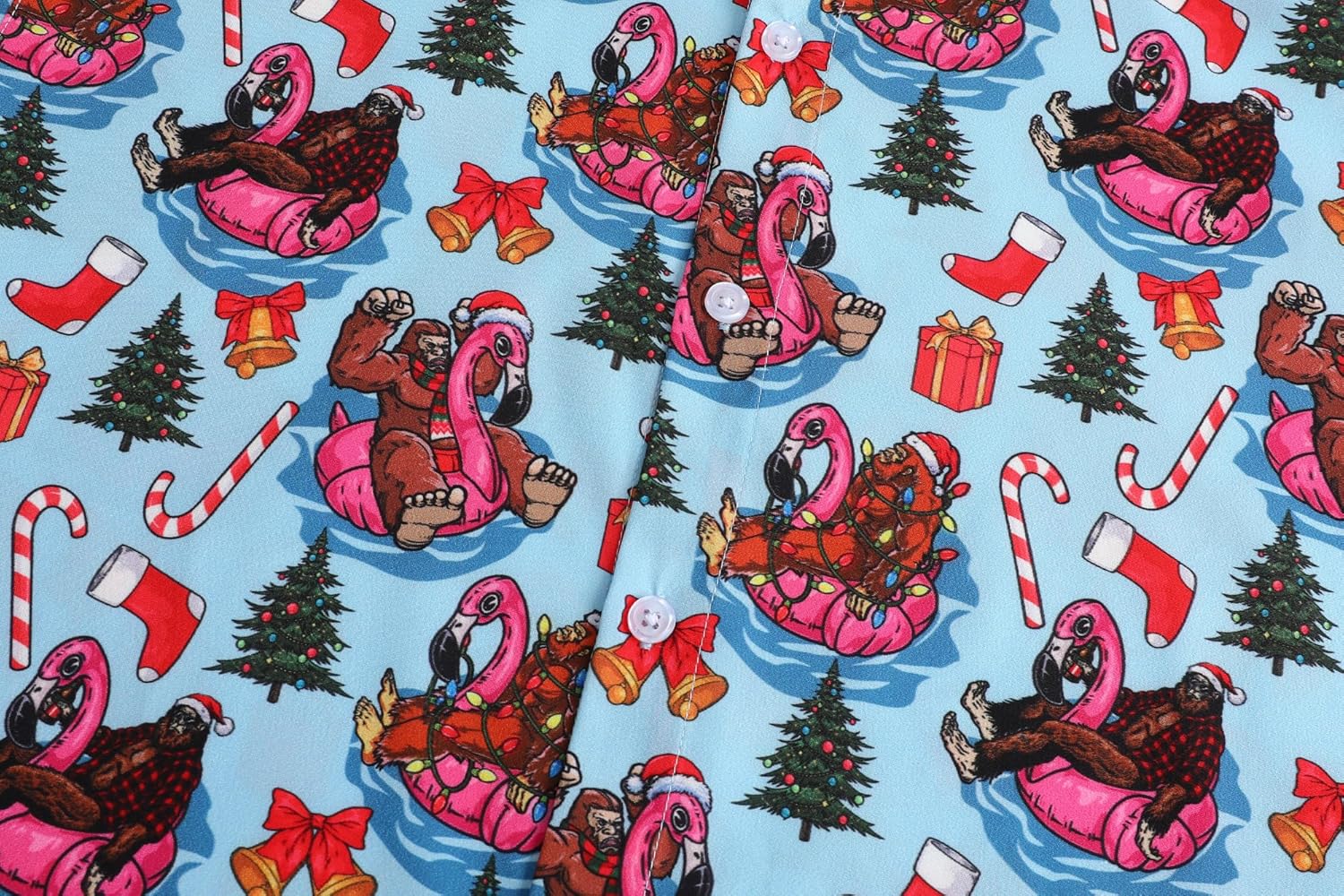 Mens Christmas Shirts Short Sleeve Casual Button Down Hawaiian Shirts Funny Ugly Christmas Shirts for Men - Image 5