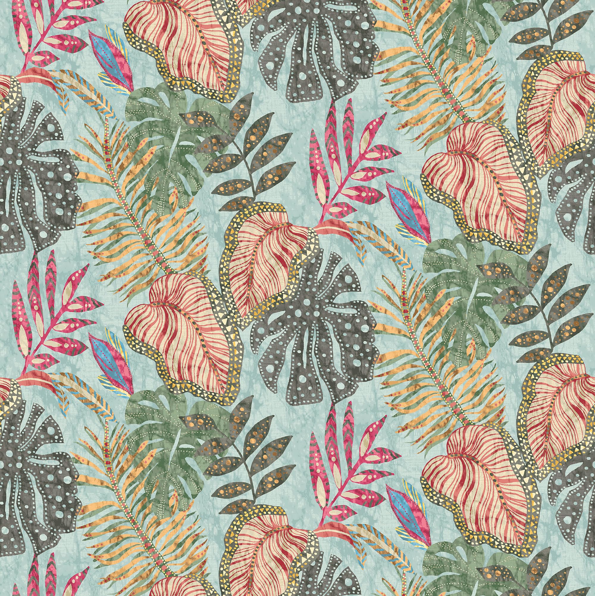 Papier peint botanique Cozumel Tommy Bahama, vinyle Brume 0,9m²