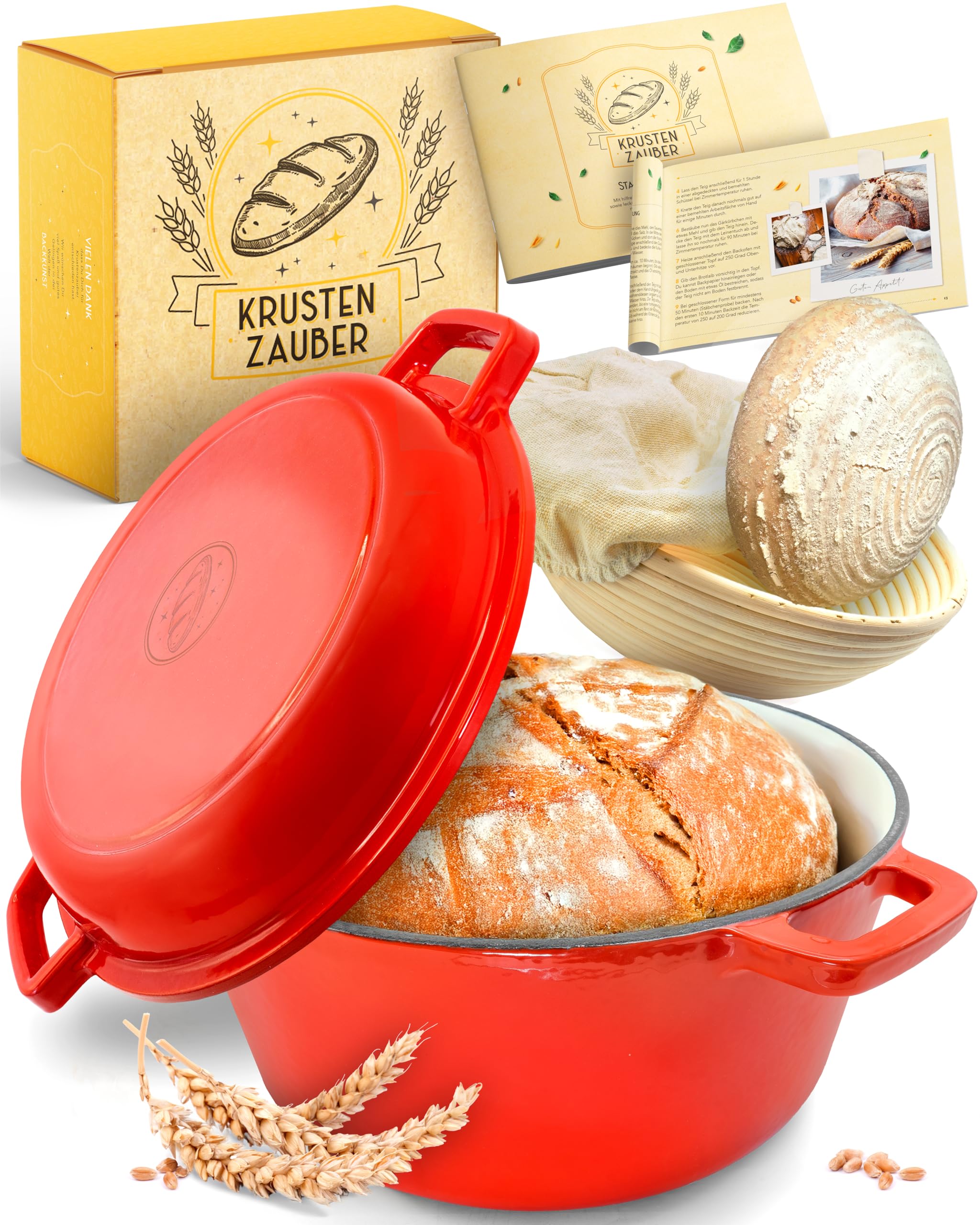 Pentola In Ghisa Per Pane - Con Cestino Lievitazione, 26 Cm - Foto 3