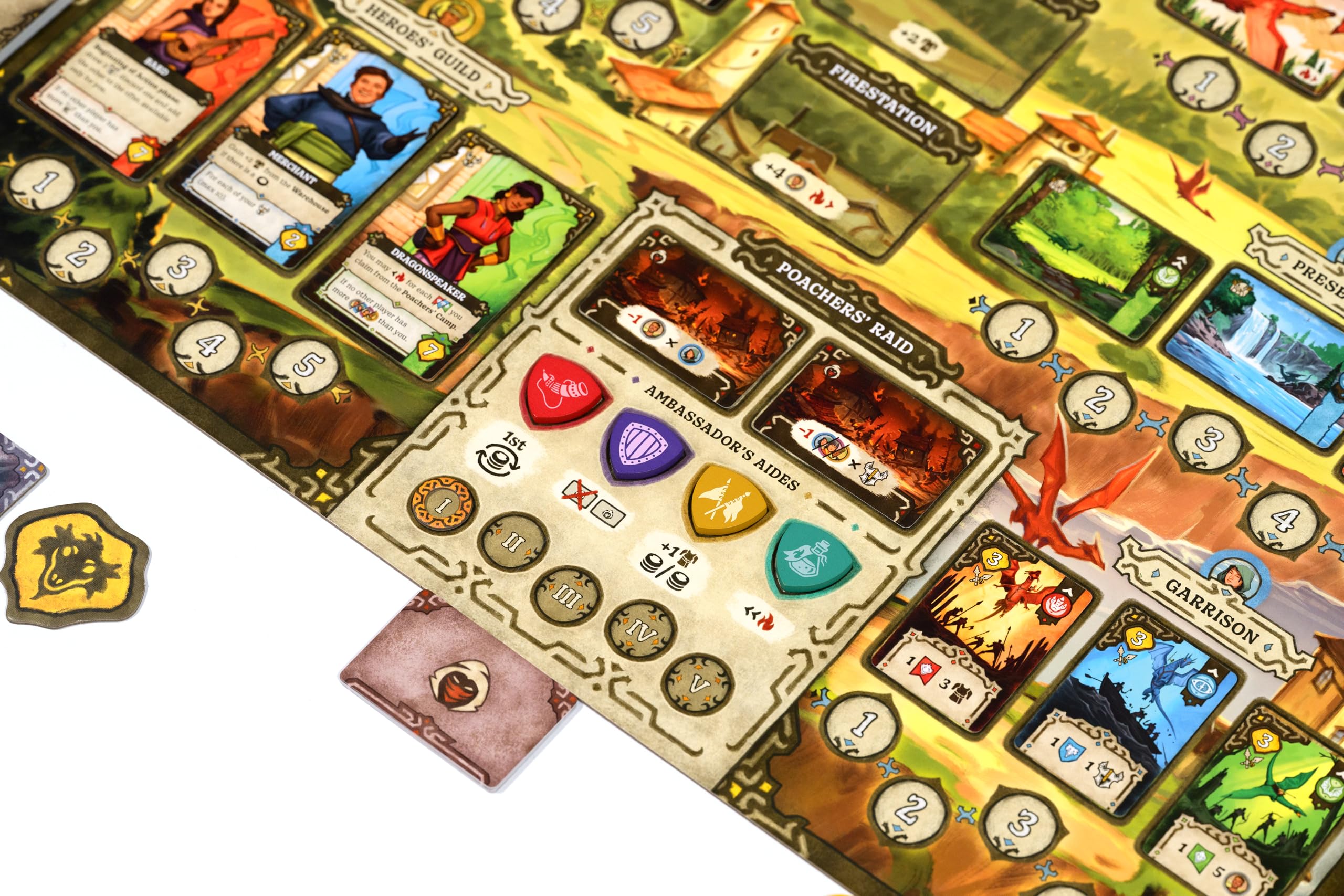 Mindclash Games Emberheart – Mittelschweres Worker Placement & Dragon Rescue Strategie-Brettspiel, 2–4 Spieler, 60–90 Minuten Spielzeit, Fantasy-Strategie-Abenteuer