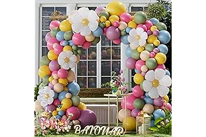 Daisy Boho Spring Flower Balloons Garland Arch