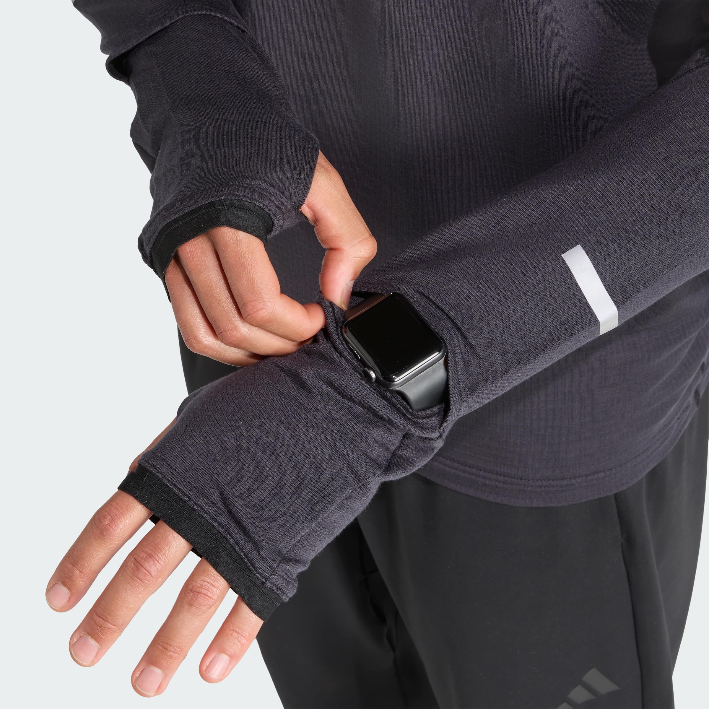 adidas Men's Adi365 Running Climawarm+ Laufshirt mit Reißverschluss bis zur Brust