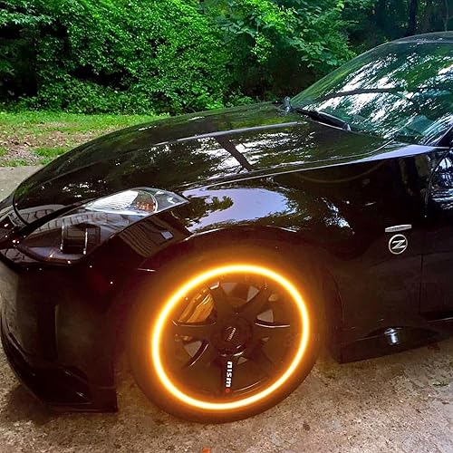 Miniatura 5 de ustomTAYLOR33, cintas de seguridad reflectantes de alta intensidad para rueda de moto (color naranja).