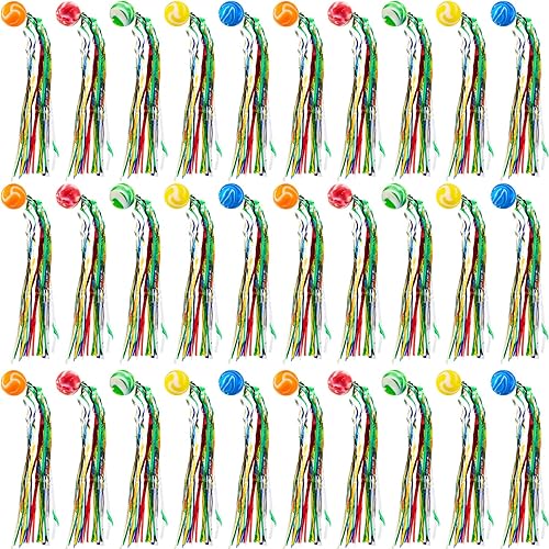 Hungdao Bolas de cometa con serpentinas coloridas, bolas de goma pequeñas surtidas para regalos de fiesta de cumpleaños, premios de juego, rellenos